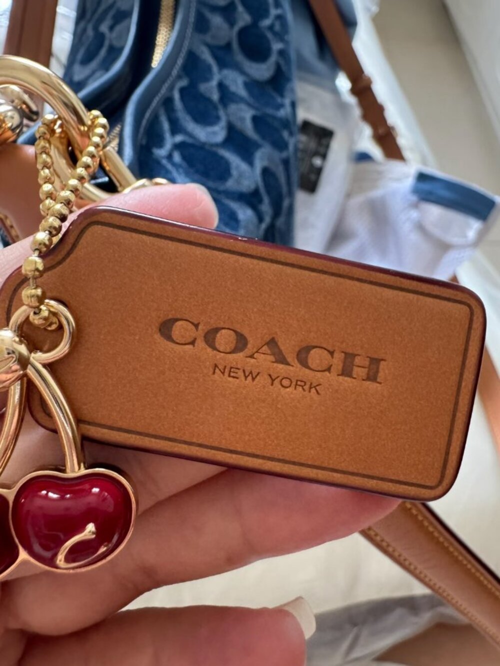 Coach Laurel CY702 Denim Shoulder Crossbody Bag. - Picture 7 of 9